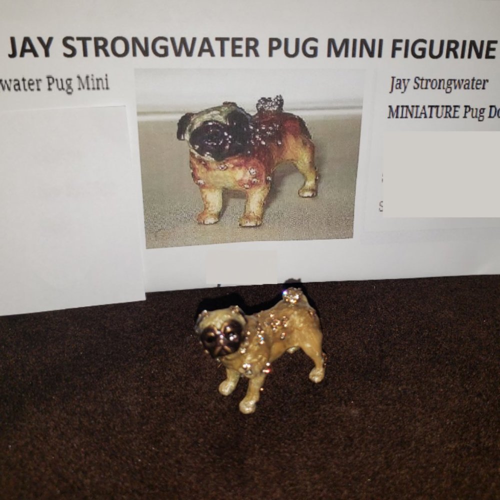 JAY STRONGWATER PUG DOG FIGURINE
